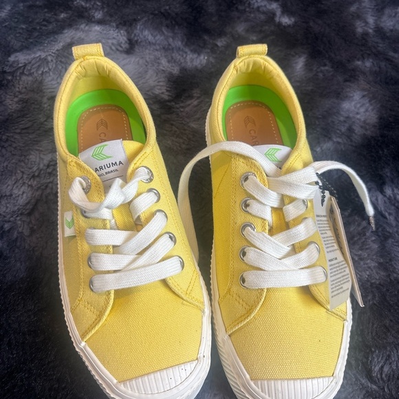Cariuma Yellow Canvas Sneakers - Picture 1 of 8